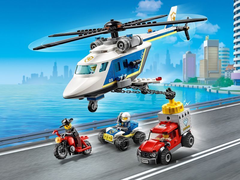 Конструктор LEGO City 60243 Погоня на поліцейському вертольоті 60243 фото