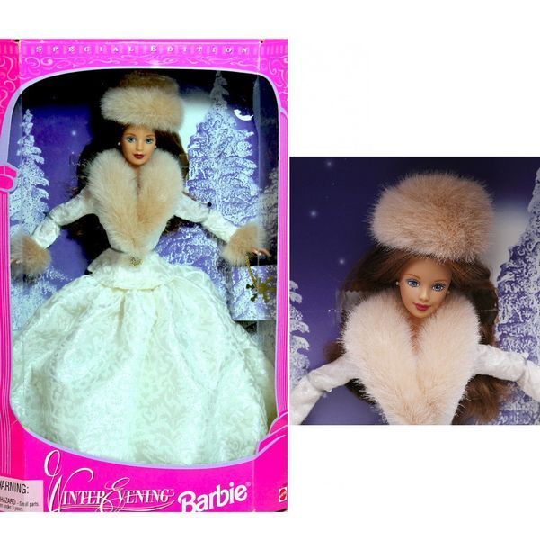 Колекційна лялька Барбі Зимовий вечір 1998 Брюнетка &mdash; Barbie Winter Evening (19220) 19220 фото