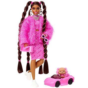 Лялька Barbie Extra #14 &mdash; Модниця в рожевому костюмі (HHN06) HHN06 фото