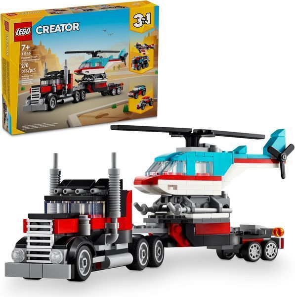 Конструктор LEGO Creator 31146 Вантажівка з платформою та гелікоптер 31146 фото
