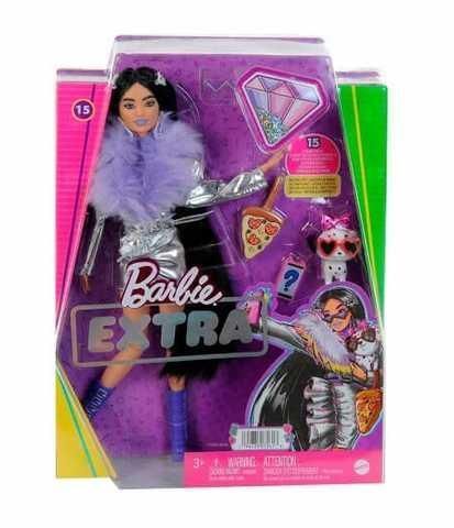 Лялька Barbie Extra #15 &mdash; Брюнетка у сріблястому вбранні (HHN07) HHN07 фото