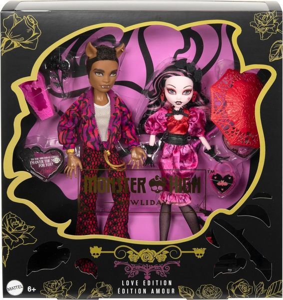 Набір ляльок Monster High Дракулаура та Клод Вульф День Святого Валентина &mdash; Draculaura and Clawd Wolf Howliday Love (HRP83) HRP83 фото