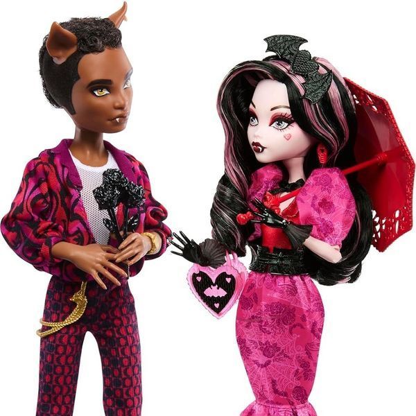 Набір ляльок Monster High Дракулаура та Клод Вульф День Святого Валентина &mdash; Draculaura and Clawd Wolf Howliday Love (HRP83) HRP83 фото