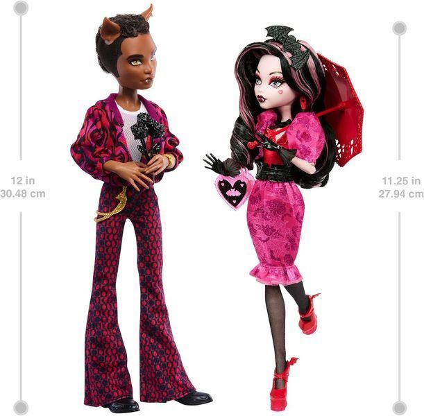 Набір ляльок Monster High Дракулаура та Клод Вульф День Святого Валентина &mdash; Draculaura and Clawd Wolf Howliday Love (HRP83) HRP83 фото