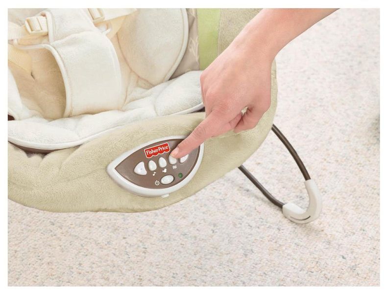 Шезлонг кресло качалка Маленький Кролик Делюкс Fisher Price BMF05 BMF05 фото