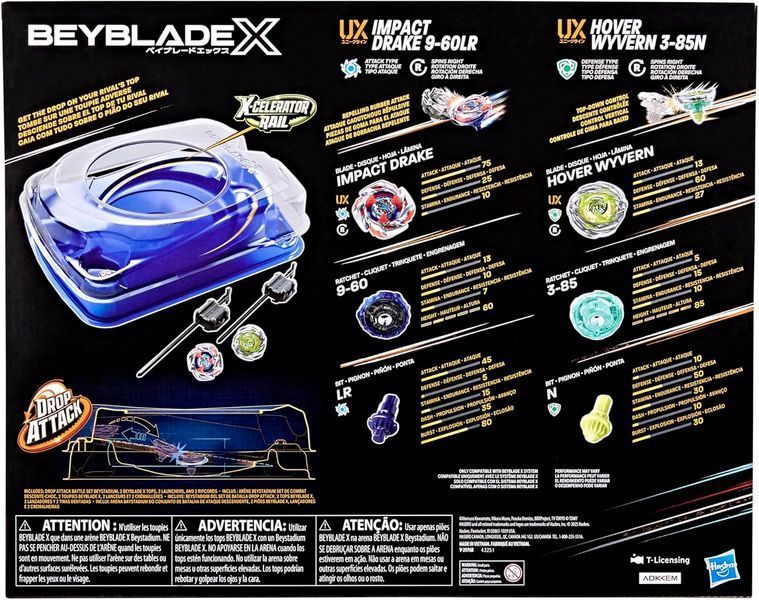 Игровой набор с ареной Бейблейд &mdash; Beyblade X Drop Attack Battle Set with Beystadium Arena (G0842) G0842 фото