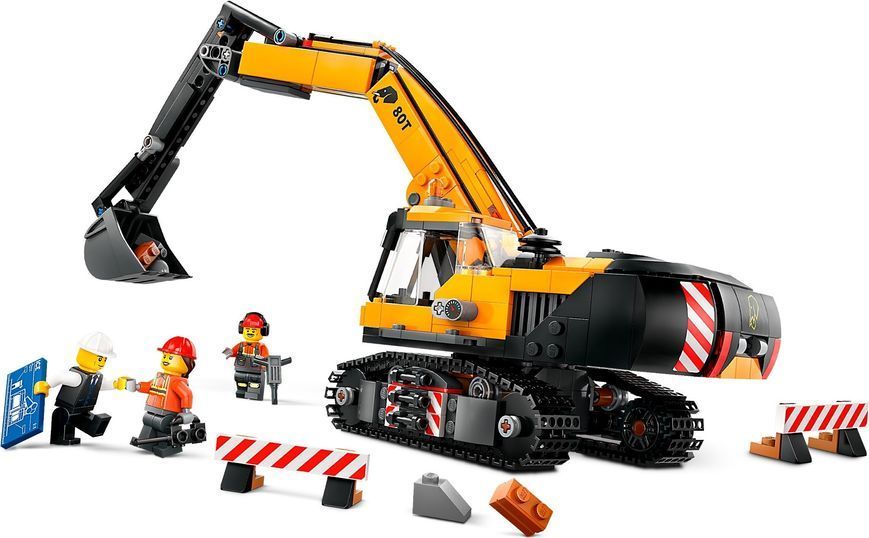Конструктор LEGO City 60420 Желтый строительный экскаватор 60420 фото