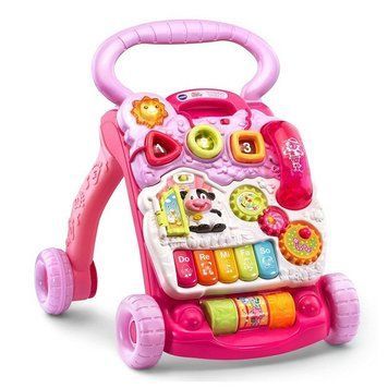 Ходунки штовхачі Навчання сидячи та стоячи Рожеві VTech 80-077080 80-077080 фото