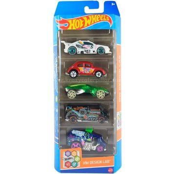 Набір машинок Хот Вілс 5 шт Hot Wheels HW Design Lab HLY72 HLY72 фото