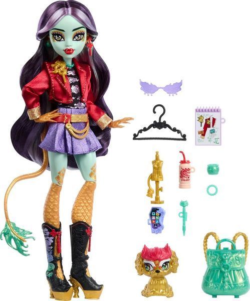 Лялька Monster High Джинафаєр Лонг Базова Покоління 3 &mdash; Jinafire Long Basic G3 with Accessories and Pet (HYV58) HYV58 фото