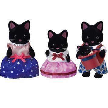 Sylvanian Families Сім'я Чорних котів Calico Critters CC1939 CC1939 фото