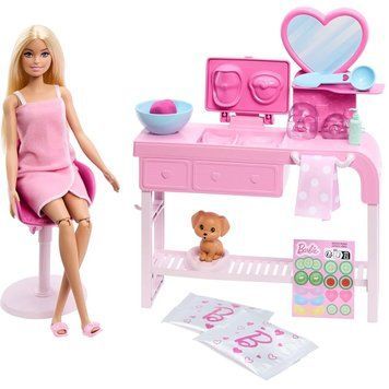 Лялька Барбі Спа-салон Маски для обличчя &mdash; Barbie Face Mask Playset (HYV31) HYV31 фото