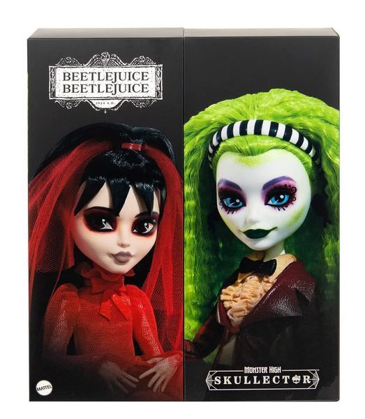 Коллекционный набор кукол Monster High Битлджус и Лидия Дитц &mdash; Beetlejuice & Lydia Deetz Skullector (HYV96) HYV96 фото