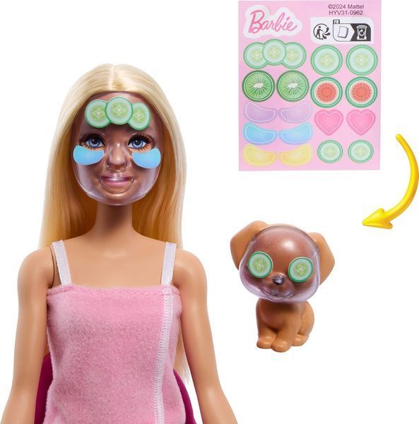 Лялька Барбі Спа-салон Маски для обличчя &mdash; Barbie Face Mask Playset (HYV31) HYV31 фото