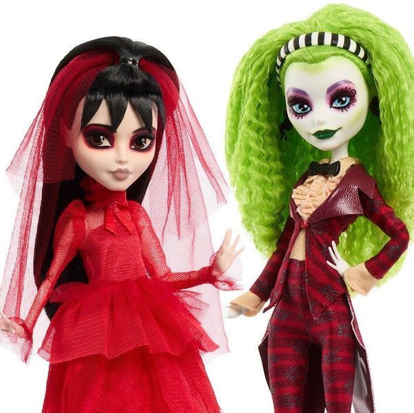 Коллекционный набор кукол Monster High Битлджус и Лидия Дитц &mdash; Beetlejuice & Lydia Deetz Skullector (HYV96) HYV96 фото