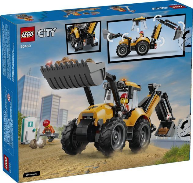 Конструктор LEGO City 60480 Желтый экскаватор-погрузчик 60480 фото