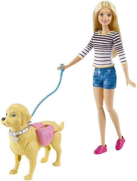 Кукла Барби Прогулка с питомцем &mdash; Barbie Walk & Potty Pup (DWJ68) DWJ68 фото