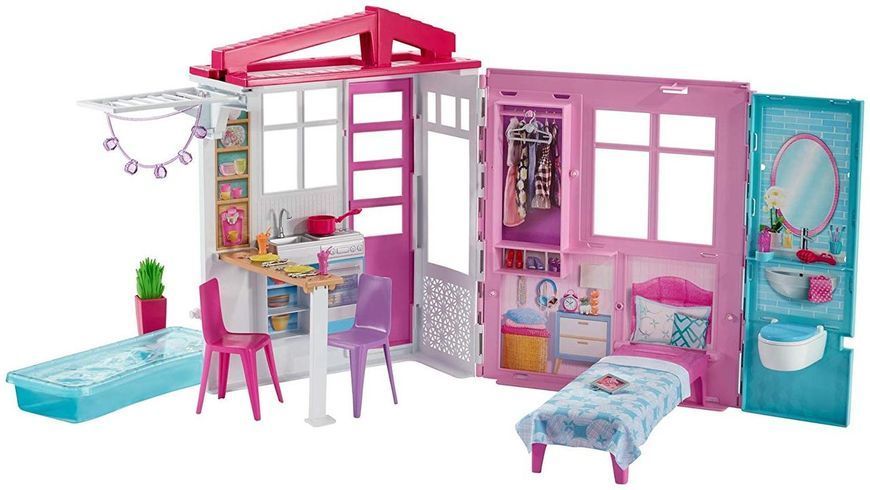 Ігровий набір Будиночок Барбі з лялькою та басейном &mdash; Barbie Doll House Playset (FXG55) FXG55 фото