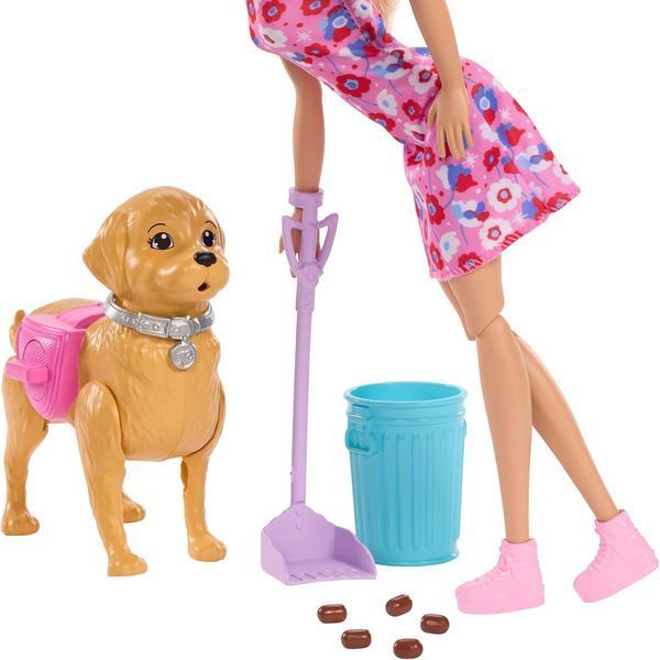 Лялька Барбі Прогулянка з песиком &mdash; Barbie Walk Potty Pup (JJB46) JJB46 фото
