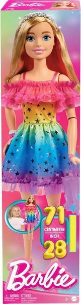 Велика лялька Барбі Модна подружка в райдужній сукні 71 см &mdash; Barbie Large 28-inch (HJX98) HJX98 фото