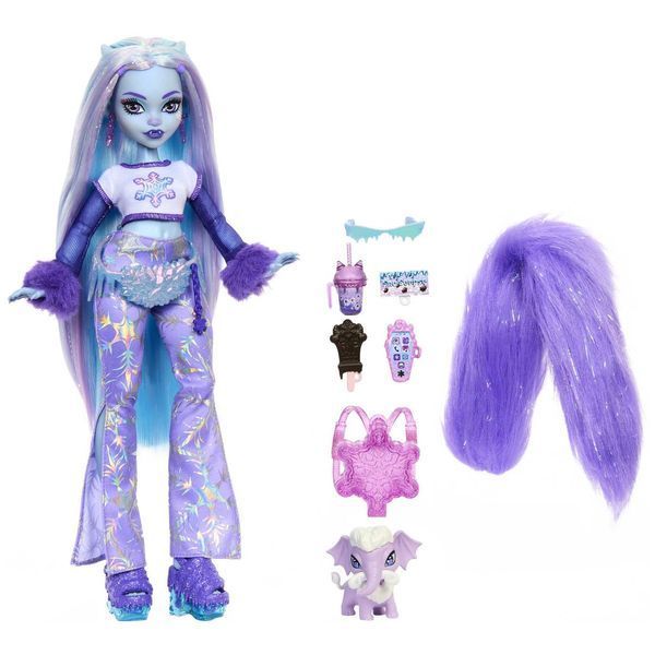 Лялька Monster High Еббі Бомінейбл Базова Покоління 3 &mdash; Abbey Bominable Basic G3 with Accessories and Pet (HNF64) HNF64 фото