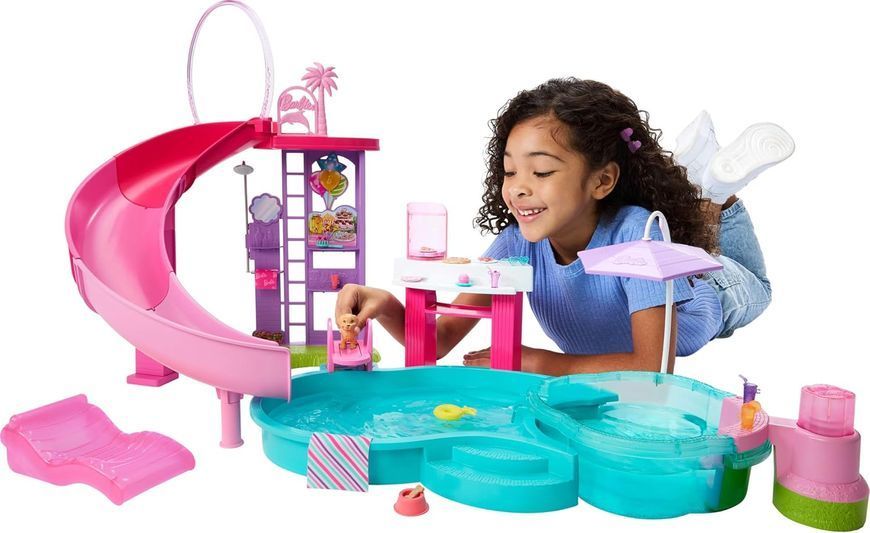Ігровий набір Басейн Мрії Барбі з гіркою та джакузі &mdash; Barbie Dream Pool Playset (JFP01) JFP01 фото