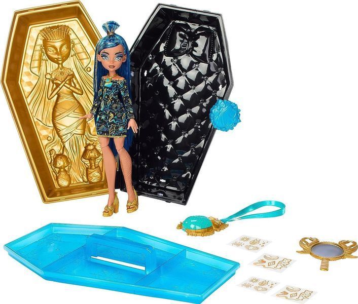 Ігровий набір Monster High Клео де Ніл Золотий саркофаг Б'юті-кейс &mdash; Cleo De Nile Golden Glam Case Beauty Kit (HNF72) HNF72 фото