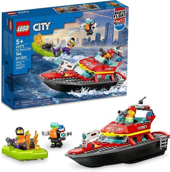 Конструктор LEGO City 60373 Пожежний рятувальний катер 60373 фото