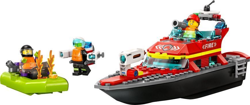 Конструктор LEGO City 60373 Пожежний рятувальний катер 60373 фото